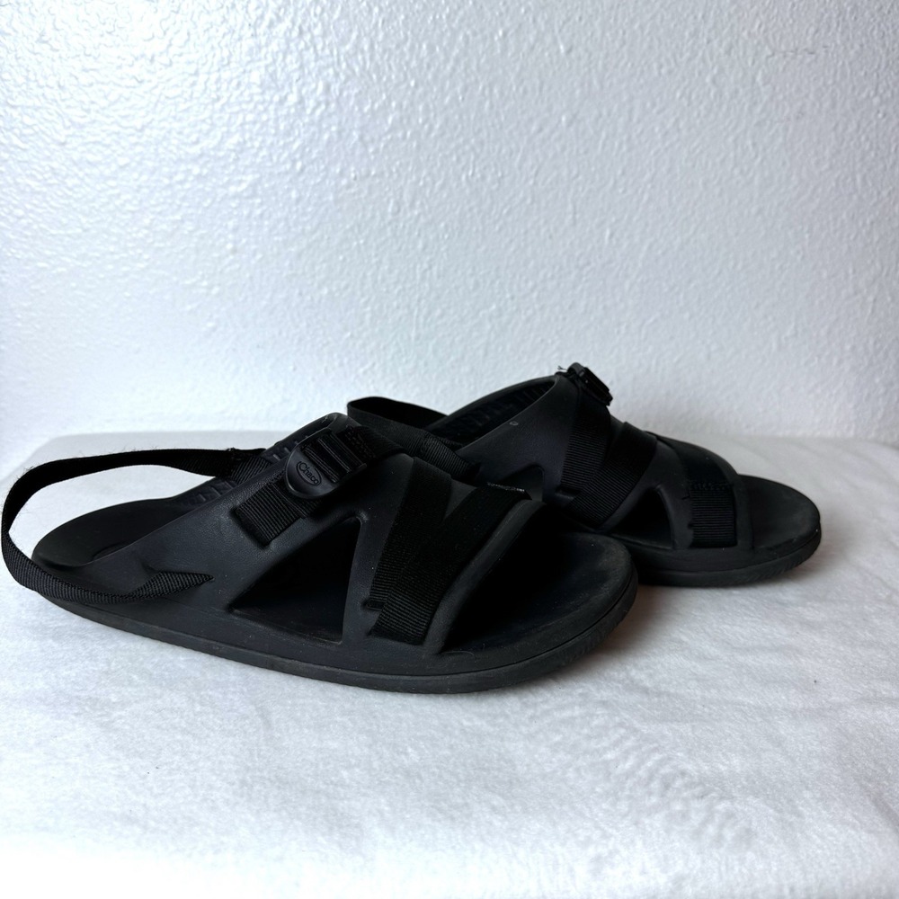 Chaco Chillos Sport Black Adjustable Hiking Outdoor Sandals Slides Mens Size 10